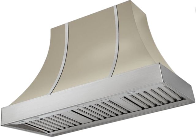 AGA Cascade 48" Fawn Wall Mounted Range Hood  with Brushed Nickel Trim-0