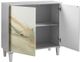 Olliix by Madison Park Bering Silver Multi 2 Door Abstract Modern Accent Chest-1