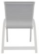 Telescope Casual Aruba Abalone/Snow Aluminum/Fabric Outdoor Sling Stacking Arm Chair-3
