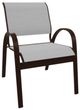 Telescope Casual Aruba Abalone/Kona Aluminum/Fabric Outdoor Sling Stacking Cafe Chair-0