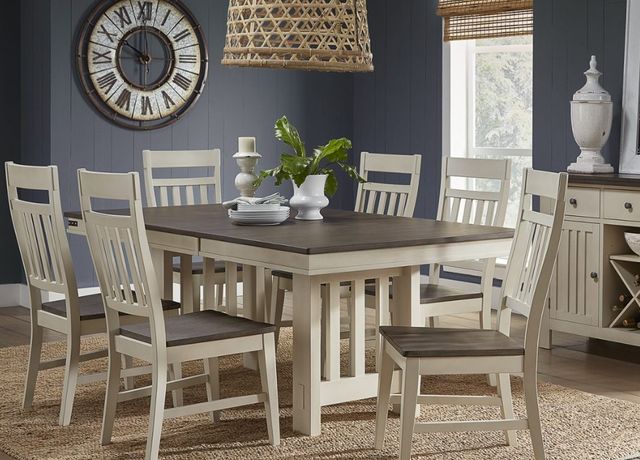 A-America® Bremerton Oyster/Saddle Dust Splat Back Dining Side Chair-1