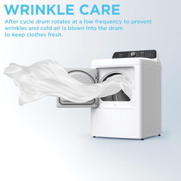 Midea® 7.0 Cu. Ft. White Front Load Electric Dryer-8