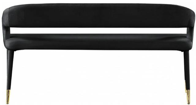 Meridian Furniture Destiny Black Velvet Bench-2