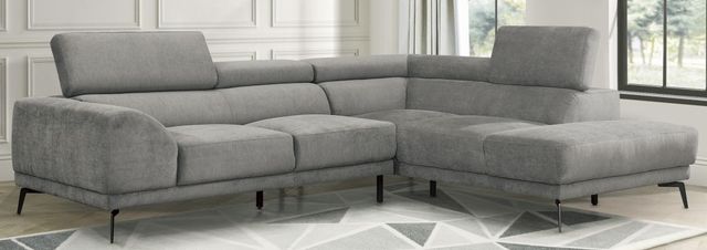 Homelegance® Medora 2-Piece Gray Right-Arm Facing Sofa Sectional and Chaise-3