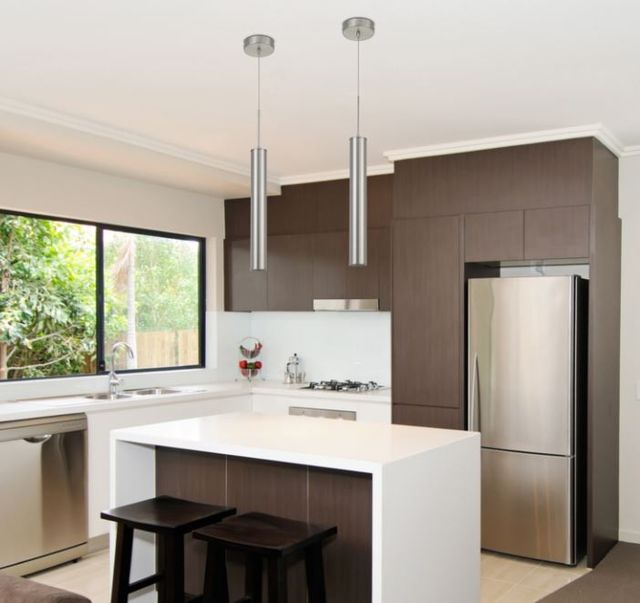 Cal® Lighting & Accessories Melini Brushed Steel Mini Pendant-1
