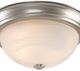 YHD Satin Nickel 2-Light 13" Flush Mount Lighting-3