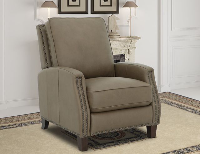 BarcaLounger® Melrose Cashmere Taupe Leather Manual Recliner-2