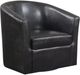 Coaster® Turner Dark Brown Upholstery Sloped Arm Accent Swivel Chair-0