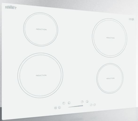 Summit® 30" White Induction Cooktop-1