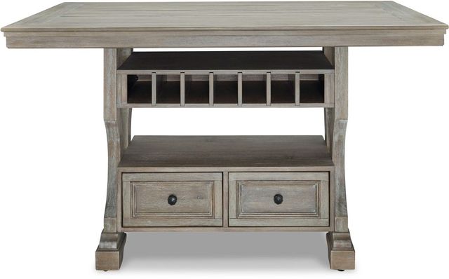 Signature Design by Ashley® Moreshire Bisque Counter Height Dining Table-1