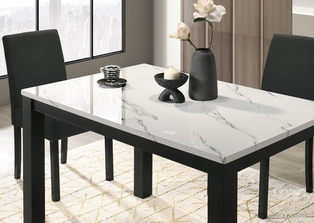 Crown Mark Resia Concrete Top Dining Table with Black Base-3