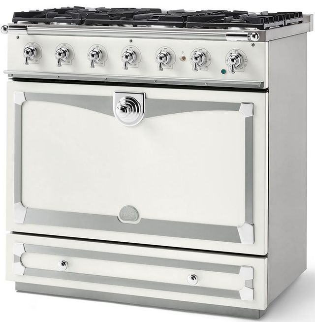 La Cornue CornuFé 90 AlberTine 36" Pure White Pro Style Dual Fuel Range-1