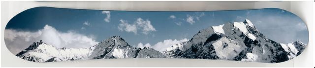 Classy Living Exhilarating Mountain Majesty Snowboard 59" Wall Art-0