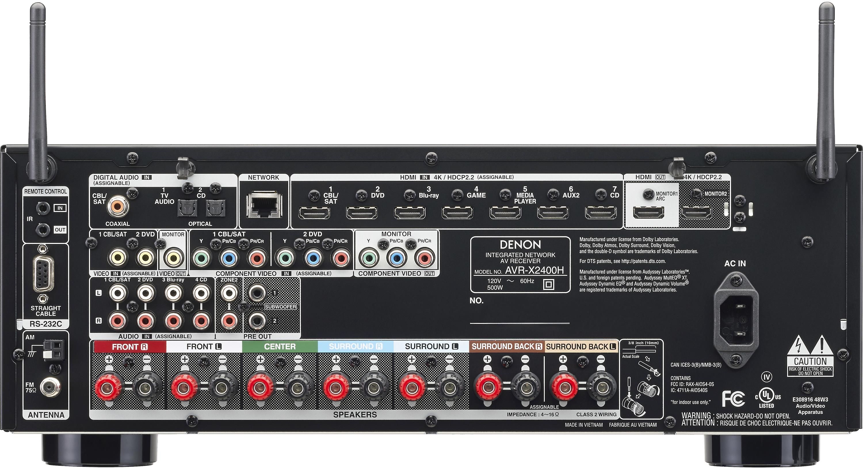 Denon® 7.2 Channel AV Surround Receiver-Black | Direct Appliance