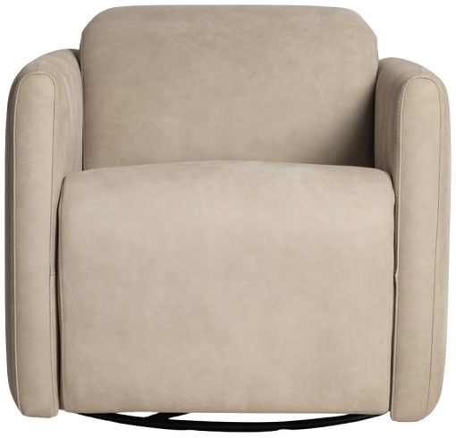 Bernhardt Livvy Bernhardt Living Brown 34" Leather Power Reclining Swivel Chair-2