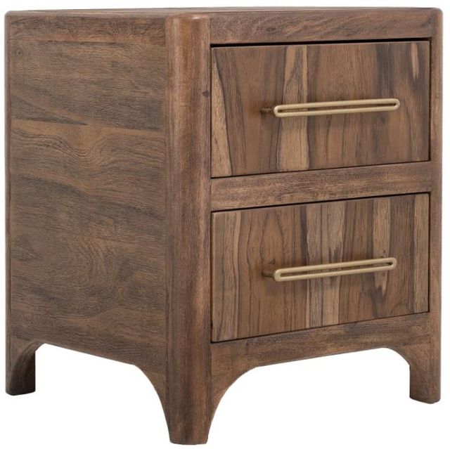International Furniture Direct Praga Brown Nightstand-0