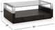 Magnussen Home® Revere Glass Top Cocktail Table with Graphite Base-1