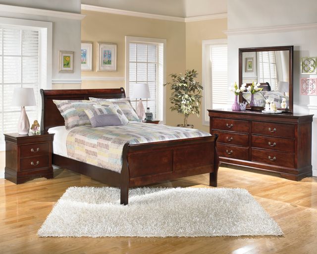 Signature Design by Ashley® Alisdair - Dark Brown Full Sleigh Headboard/Footboard-2