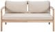 Linon Svana Beige/Natural Fabric/Wood Outdoor Loveseat-3