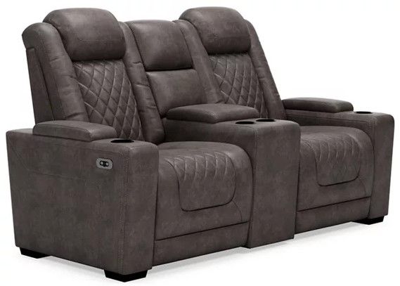 Signature Design by Ashley® HyllMont 2-Piece Gray Power Reclining Living Room Seating Set-2