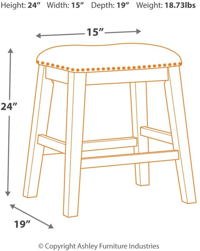 Clearance Signature Design by Ashley® Caitbrook Gray Upholstered Counter Stool-2