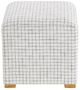 Forty West Beckham Black Check Ottoman-2
