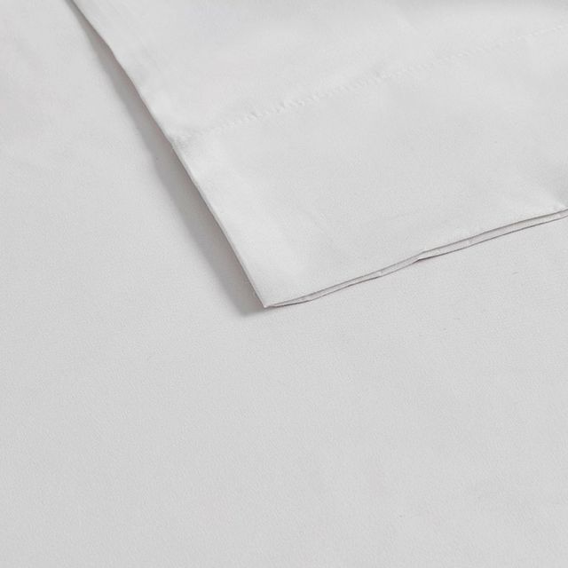 Olliix by Madison Park White Queen 3M Microcell All Season Moisture Wicking Lightweight Sheet Set-2