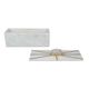 A & B Home White 3" Marble Box-5