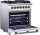 FORNO® Massimo Series Alta Qualita 30" White Pro Style Dual Fuel Range-4