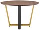 Armen Living Joana Walnut Dining Table with Black/Gold Base-1