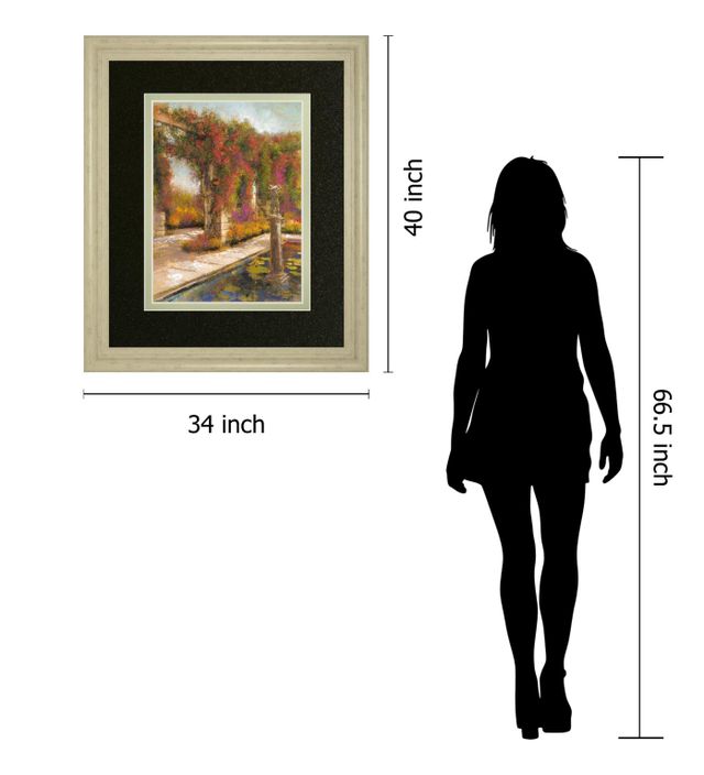 Classy Art Green 34 in. x 40 in. English Garden I By Patrick Framed Print Wall Art-2