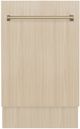 ZLINE Autograph Edition Tallac 18" Panel Ready Top Control Built-In Dishwasher with Champagne Bronze Handle-0