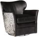 Hooker® Furniture CC Kato Legendary Graphite/Salt Pepper Leather Swivel Chair-0