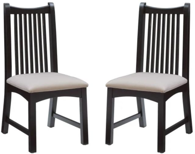 Linon Andy 2-Piece Black Upholstered Side Chair-0