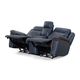 Kate Preston Home Navy Leather Power Reclining Console Loveseat with Zero Gravity-4