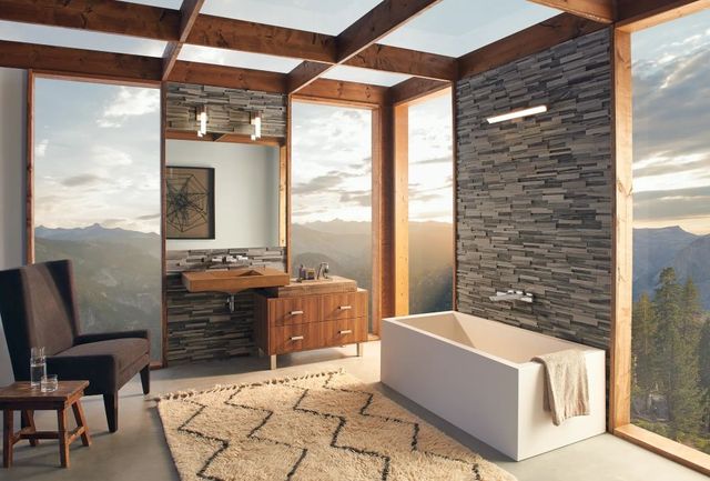 Brizo Vettis® Brilliance® Luxe Nickel® 2-Handle Wall Mount Tub Filler-3