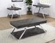 Steve Silver Co. Roma Shadow Gray Cocktail Table with Chrome Base-1