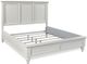 aspenhome® Cambridge Light Gray Paint King Panel Bed-1