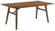 Armen Living Channell 5-Piece Blue/Walnut Dining Table Set with Bench-3