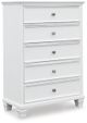 Signature Design by Ashley® Fortman White Chest of Drawers-0