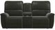 La-Z-Boy® Norris Chestnut Leather Power Reclining Loveseat with Console-1
