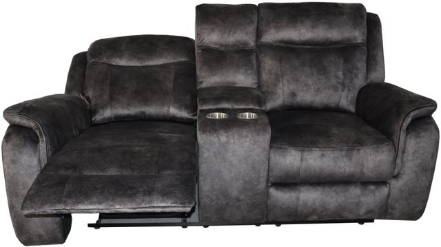 New Classic® Home Furnishings Park City Slate Loveseat with Dual Recliner-3