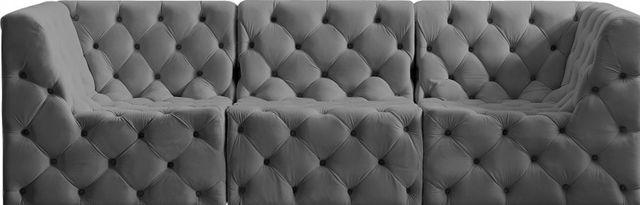 Meridian Furniture Tuft Grey Velvet 99" Modular Sofa-1