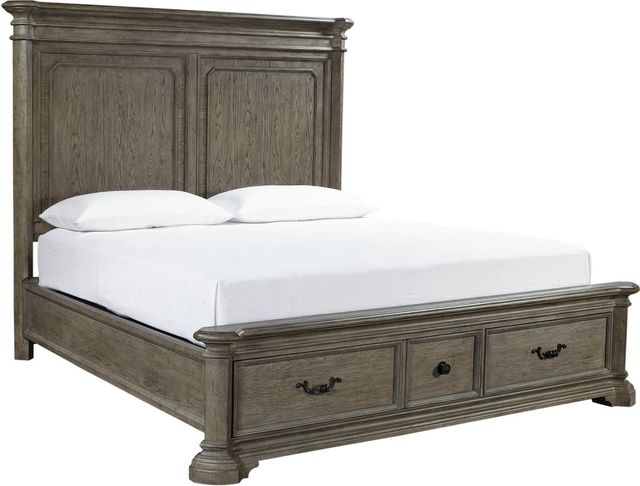 aspenhome® Hamilton Briarsmoke Queen Panel Storage Bed-0