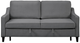 Homelegance® Adelia Dark Gray Convertible Studio Sofa with Pull-Out Bed-2