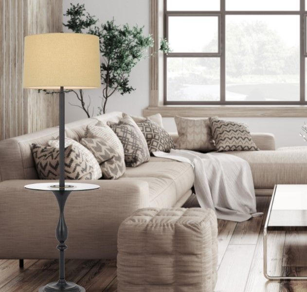 Cal® Lighting & Accessories Sturgis Dark Bronze Floor Lamp-2