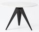 EQ3 Mesa Black/White Marble Round Dinette Table-2