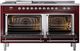 Ilve® Nostalgie II Series 60" Burgundy Pro Style Dual Fuel Range-1