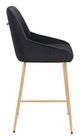 Zuo® Mira Black and Gold Counter Chair-1