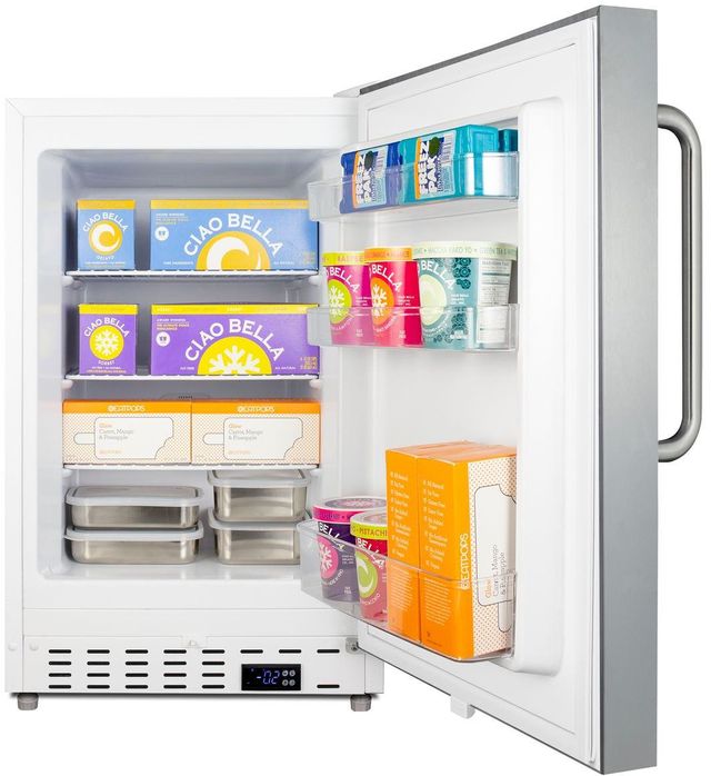 Summit® 2.7 cu.ft. Stainless Steel Built In Undercounter Freezer-2